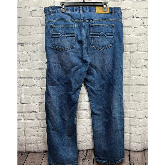 Revolve Mens Vintage Bootcut Jeans Size 38X32 100% Cotton - Picture 3 of 9